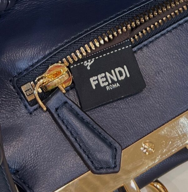 1:1 Replica Fendi Mujer Peekaboo Iconic Navy Blue Bag For Woman 33cm/13in