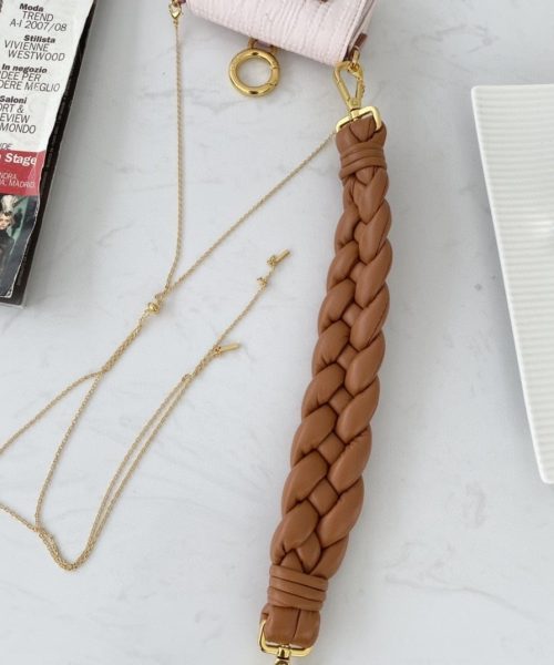 1:1 Replica Fendi Nano Baguette Maxi Handle Pink and Brown Bag For Woman 6.5cm/2.5in
