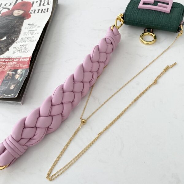 1:1 Replica Fendi Nano Baguette Maxi Handle Pink and Green Bag For Woman 6.5cm/2.5in