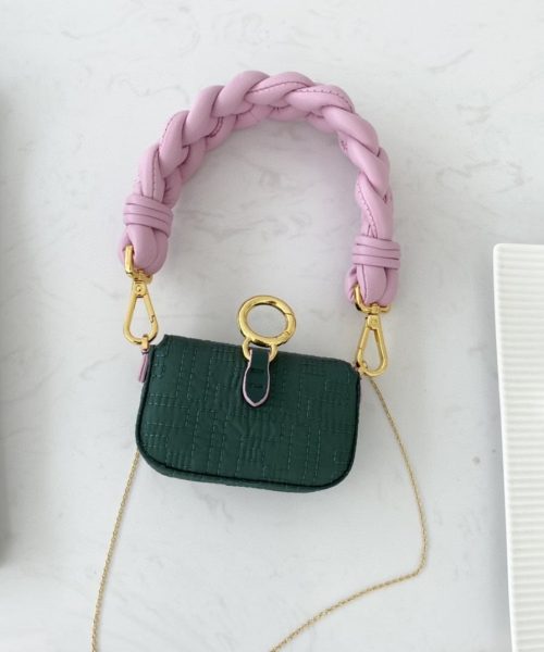 1:1 Replica Fendi Nano Baguette Maxi Handle Pink and Green Bag For Woman 6.5cm/2.5in