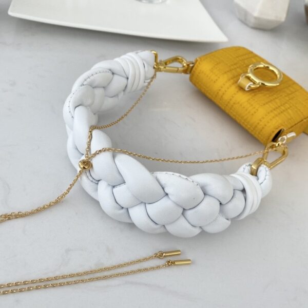 1:1 Replica Fendi Nano Baguette Maxi Handle Yellow and White Bag For Woman 6.5cm/2.5in