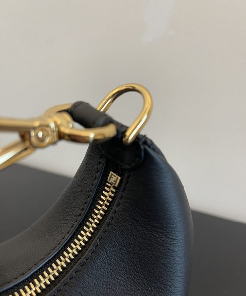 1:1 Replica Fendi Nano Fendigraphy Black For Women, Women's HandBags 6.7in/17cm FF 8BR798A5DYF1HEJ