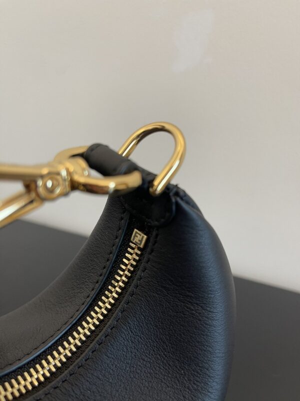 1:1 Replica Fendi Nano Fendigraphy Black For Women, Women's HandBags 6.7in/17cm FF 8BR798A5DYF1HEJ