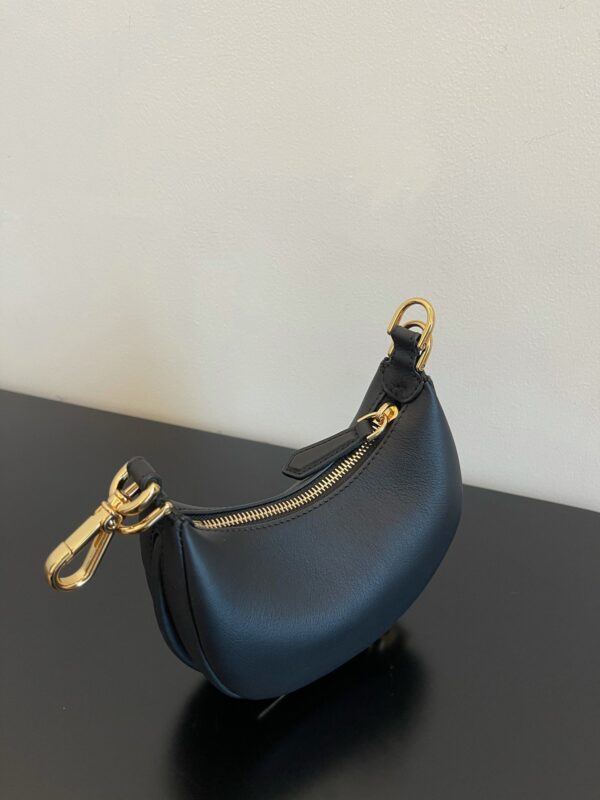 1:1 Replica Fendi Nano Fendigraphy Black For Women, Women's HandBags 6.7in/17cm FF 8BR798A5DYF1HEJ