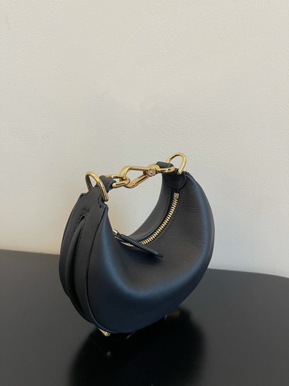 1:1 Replica Fendi Nano Fendigraphy Black For Women, Women's HandBags 6.7in/17cm FF 8BR798A5DYF1HEJ