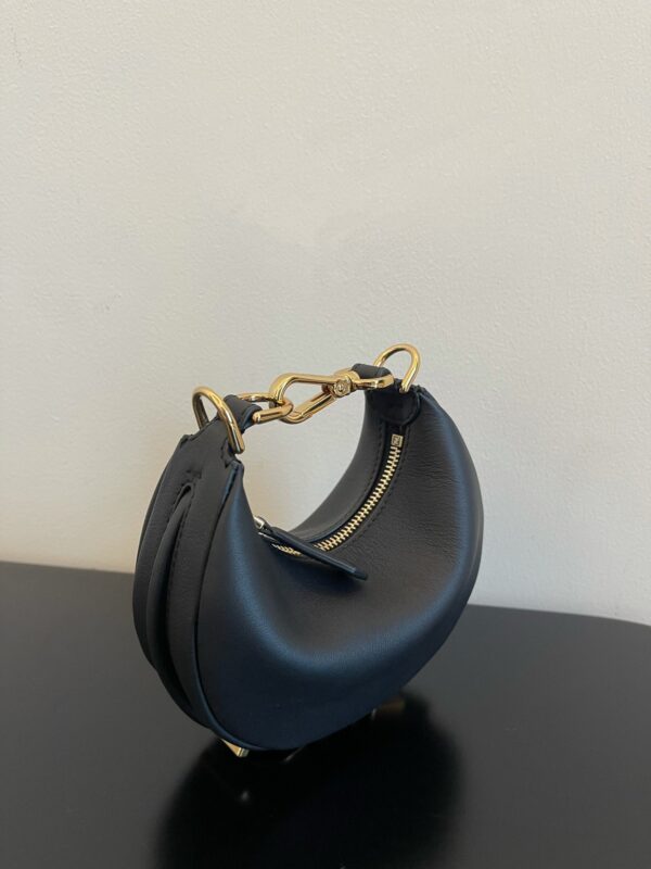 1:1 Replica Fendi Nano Fendigraphy Black For Women, Women's HandBags 6.7in/17cm FF 8BR798A5DYF1HEJ