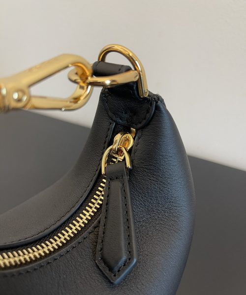 1:1 Replica Fendi Nano Fendigraphy Black For Women, Women's HandBags 6.7in/17cm FF 8BR798A5DYF1HEJ