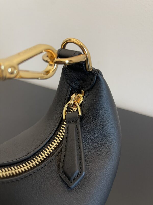 1:1 Replica Fendi Nano Fendigraphy Black For Women, Women's HandBags 6.7in/17cm FF 8BR798A5DYF1HEJ