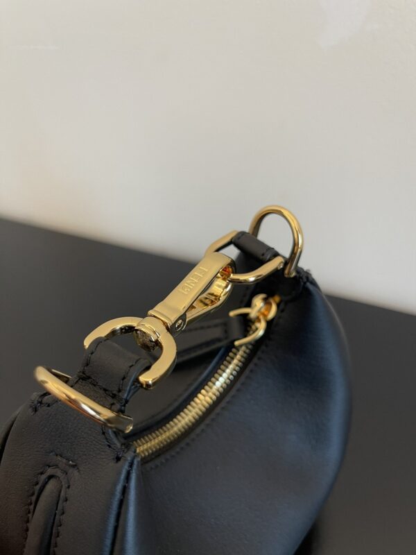 1:1 Replica Fendi Nano Fendigraphy Black For Women, Women's HandBags 6.7in/17cm FF 8BR798A5DYF1HEJ