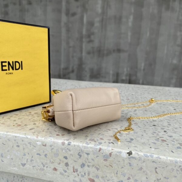 1:1 Replica Fendi Nano First Charm Beige Bag For Woman 10cm/4in