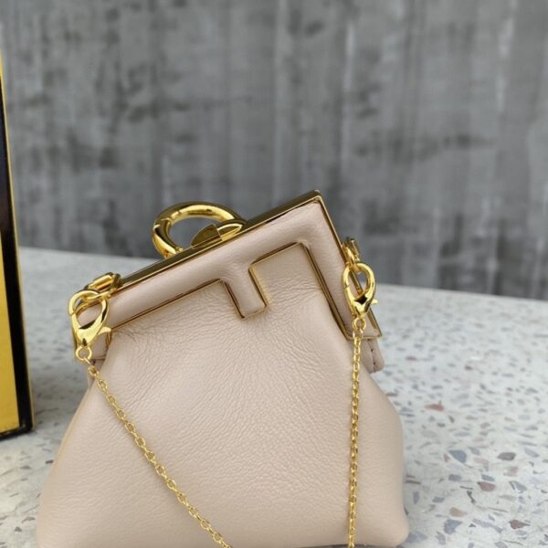 1:1 Replica Fendi Nano First Charm Beige Bag For Woman 10cm/4in