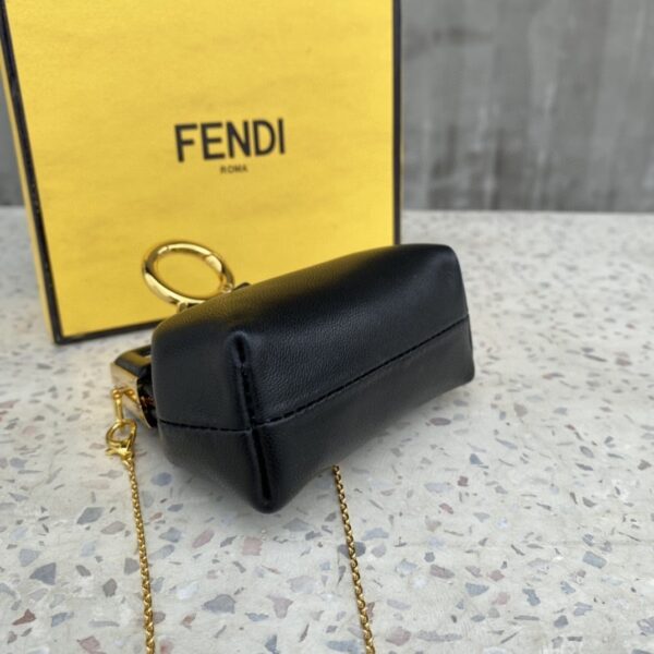 1:1 Replica Fendi Nano First Charm Black Bag For Woman 10cm/4in