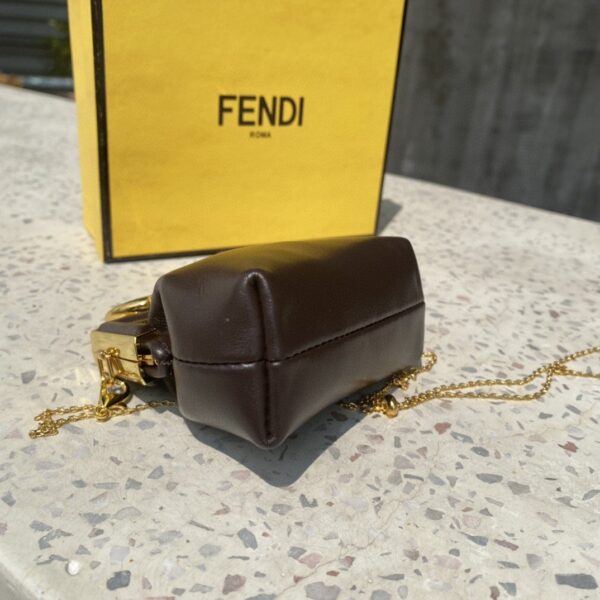 1:1 Replica Fendi Nano First Charm Dark Grey Bag For Woman 10cm/4in