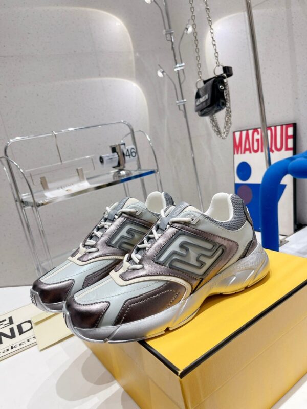 Fendi Nubuck Faster Grey Blue For Women
