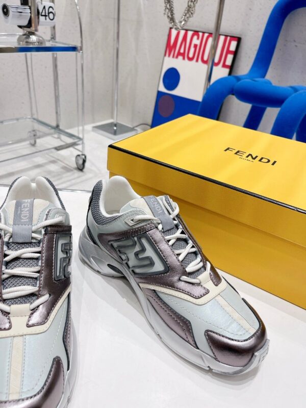 Fendi Nubuck Faster Grey Blue For Women