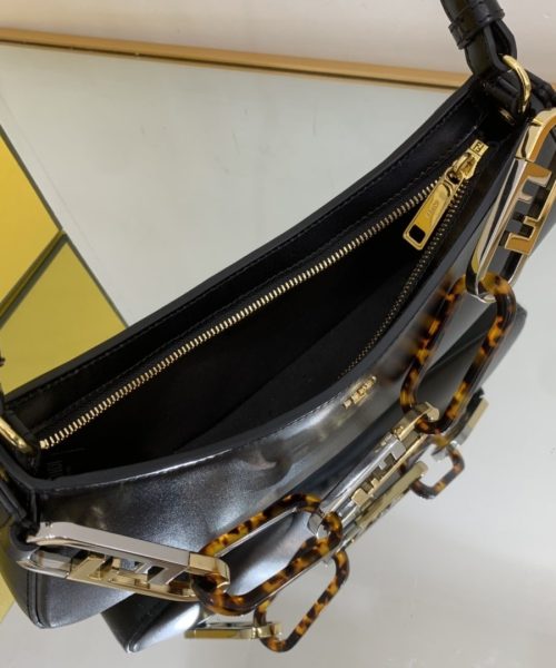 1:1 Replica Fendi O’Lock Swing Black Bag For Woman 32cm/12in 8BS068AHM0F19KX
