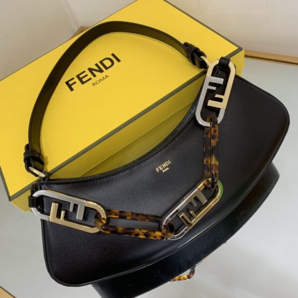 1:1 Replica Fendi O’Lock Swing Black Bag For Woman 32cm/12in 8BS068AHM0F19KX