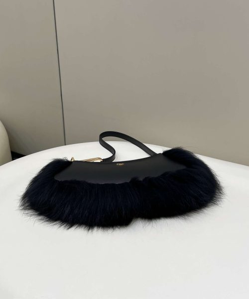 1:1 Replica Fendi O’Lock Swing Black/White For Women 32cm / 12.6in 8BS068ALS9F1JU3
