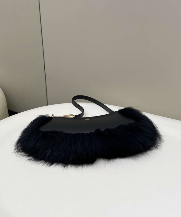 1:1 Replica Fendi O’Lock Swing Black/White For Women 32cm / 12.6in 8BS068ALS9F1JU3