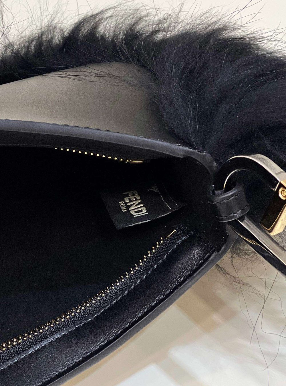 1:1 Replica Fendi O’Lock Swing Black/White For Women 32cm / 12.6in 8BS068ALS9F1JU3 - Image 14