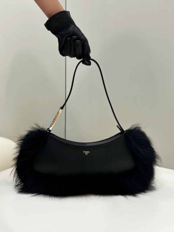 1:1 Replica Fendi O’Lock Swing Black/White For Women 32cm / 12.6in 8BS068ALS9F1JU3