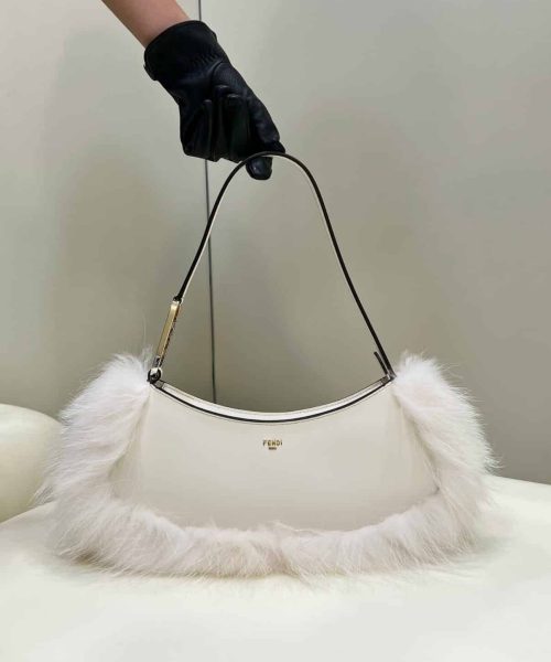 1:1 Replica Fendi O’Lock Swing Black/White For Women 32cm / 12.6in 8BS068ALS9F1JU3