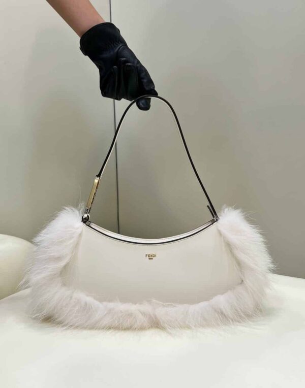1:1 Replica Fendi O’Lock Swing Black/White For Women 32cm / 12.6in 8BS068ALS9F1JU3
