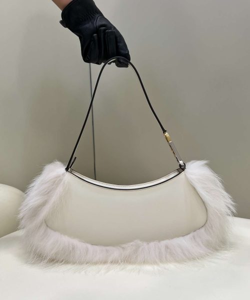 1:1 Replica Fendi O’Lock Swing Black/White For Women 32cm / 12.6in 8BS068ALS9F1JU3
