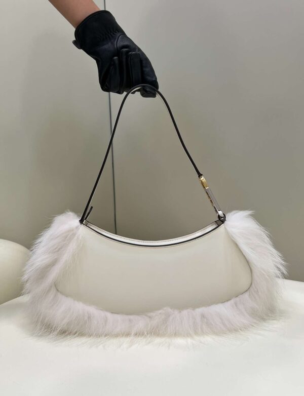 1:1 Replica Fendi O’Lock Swing Black/White For Women 32cm / 12.6in 8BS068ALS9F1JU3