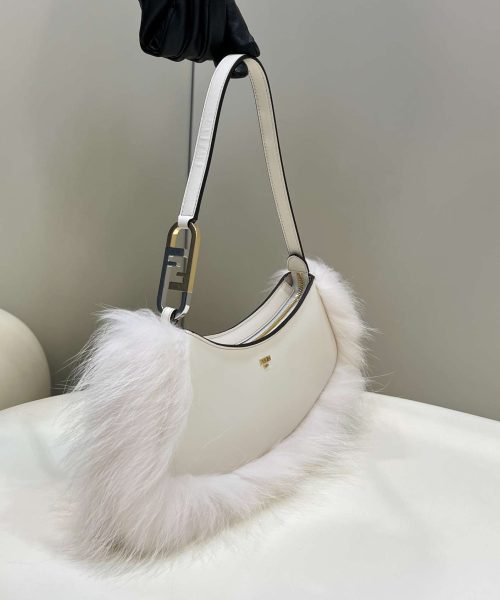 1:1 Replica Fendi O’Lock Swing Black/White For Women 32cm / 12.6in 8BS068ALS9F1JU3