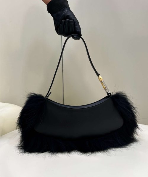 1:1 Replica Fendi O’Lock Swing Black/White For Women 32cm / 12.6in 8BS068ALS9F1JU3