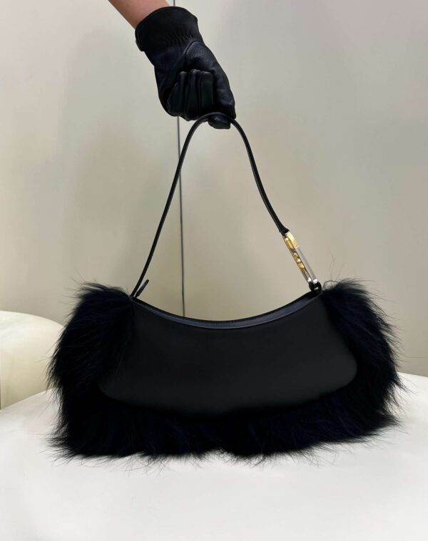1:1 Replica Fendi O’Lock Swing Black/White For Women 32cm / 12.6in 8BS068ALS9F1JU3
