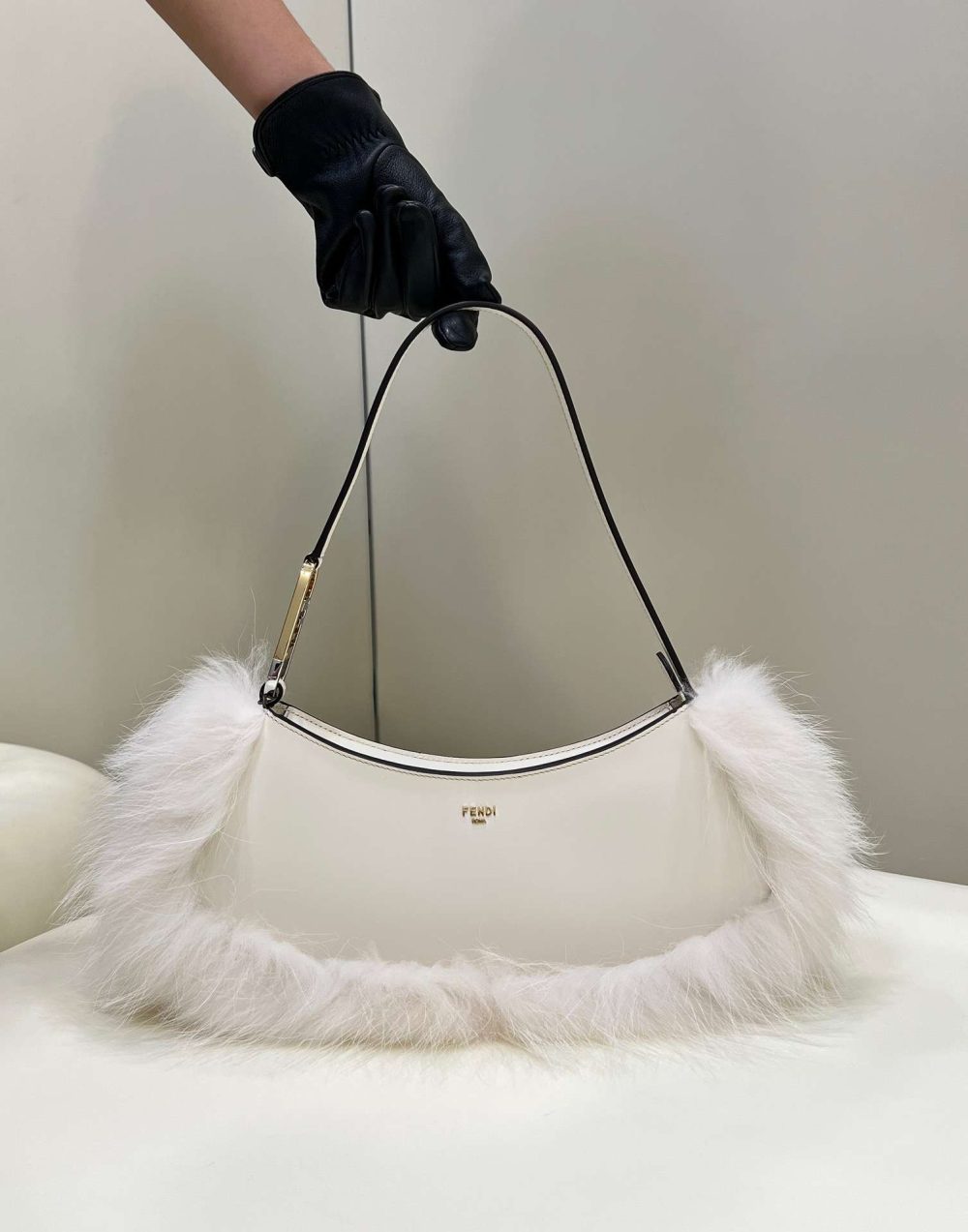 1:1 Replica Fendi O’Lock Swing Black/White For Women 32cm / 12.6in 8BS068ALS9F1JU3 - Image 2
