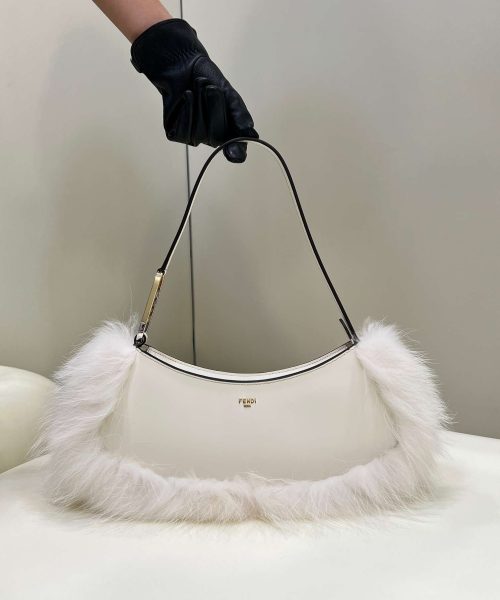 1:1 Replica Fendi O’Lock Swing Black/White For Women 32cm / 12.6in 8BS068ALS9F1JU3