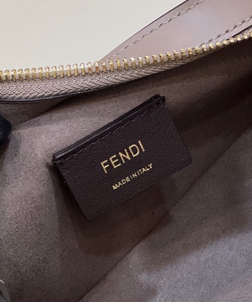 1:1 Replica Fendi O’Lock Swing Dove Gray Tapestry Fabric Bag For Woman 32cm/12in