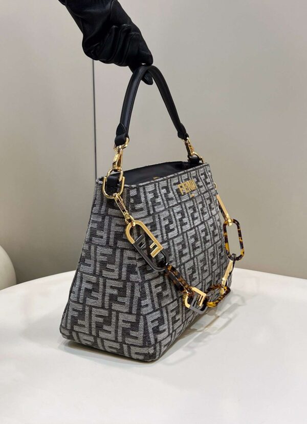 1:1 Replica Fendi O'Lock Zip Beige/Blue/Grey For Women 36cm / 14.2in 8BR805ALFVF1IQU
