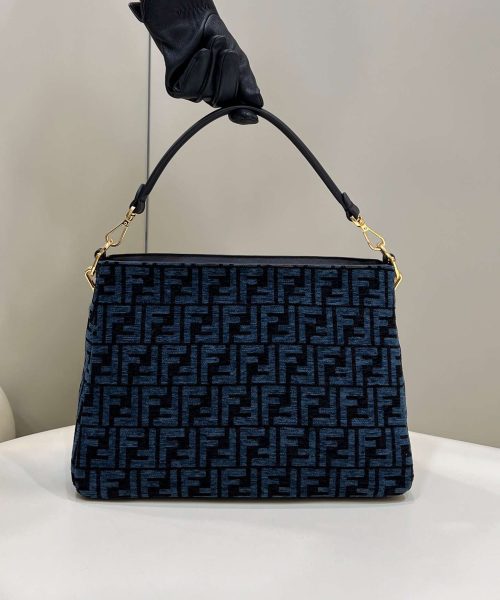 1:1 Replica Fendi O'Lock Zip Beige/Blue/Grey For Women 36cm / 14.2in 8BR805ALFVF1IQU