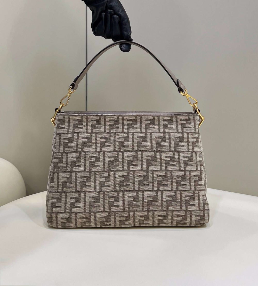 1:1 Replica Fendi O'Lock Zip Beige/Blue/Grey For Women 36cm / 14.2in 8BR805ALFVF1IQU - Image 9