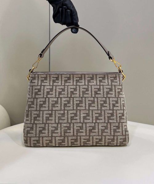 1:1 Replica Fendi O'Lock Zip Beige/Blue/Grey For Women 36cm / 14.2in 8BR805ALFVF1IQU