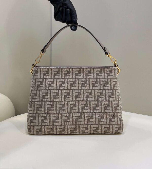 1:1 Replica Fendi O'Lock Zip Beige/Blue/Grey For Women 36cm / 14.2in 8BR805ALFVF1IQU