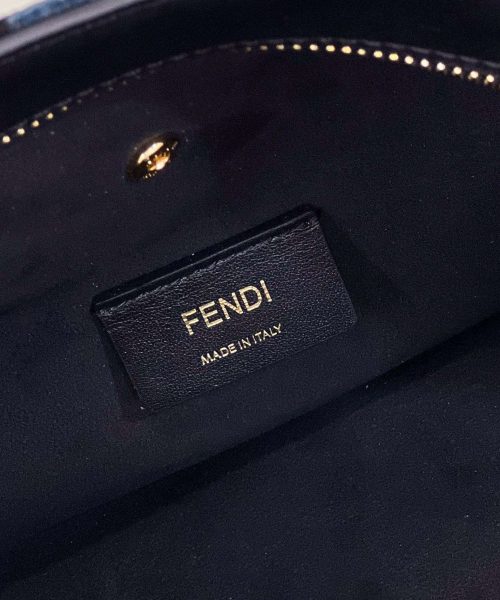 1:1 Replica Fendi O'Lock Zip Beige/Blue/Grey For Women 36cm / 14.2in 8BR805ALFVF1IQU