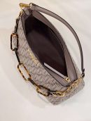 1:1 Replica Fendi O'Lock Zip Beige/Blue/Grey For Women 36cm / 14.2in 8BR805ALFVF1IQU