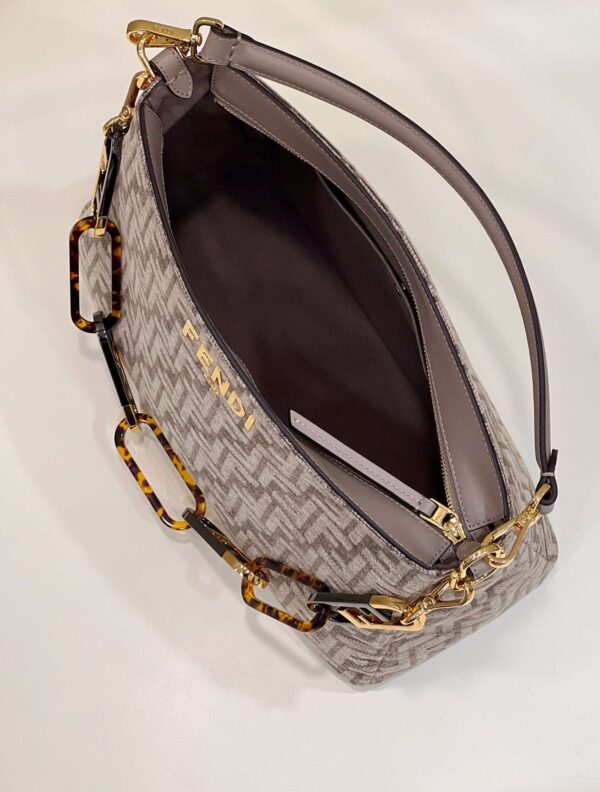 1:1 Replica Fendi O'Lock Zip Beige/Blue/Grey For Women 36cm / 14.2in 8BR805ALFVF1IQU