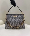 1:1 Replica Fendi O'Lock Zip Beige/Blue/Grey For Women 36cm / 14.2in 8BR805ALFVF1IQU