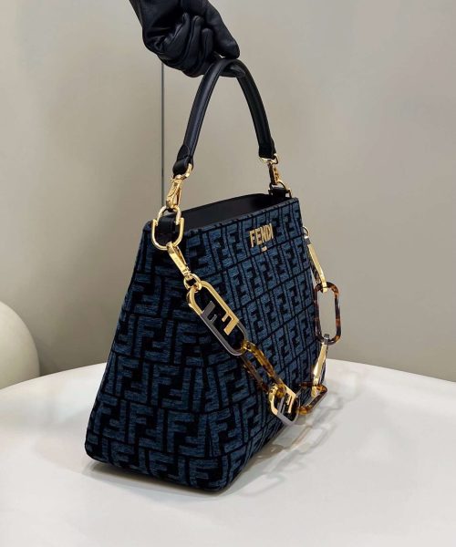 1:1 Replica Fendi O'Lock Zip Beige/Blue/Grey For Women 36cm / 14.2in 8BR805ALFVF1IQU