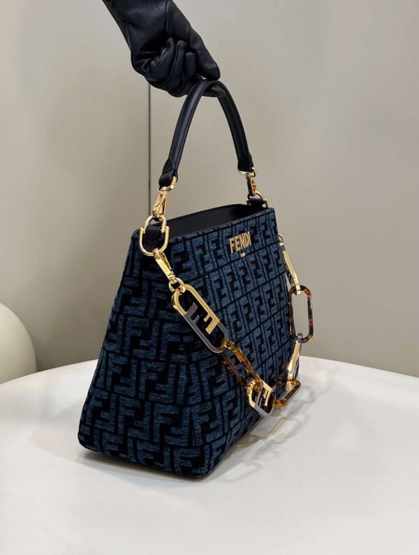 1:1 Replica Fendi O'Lock Zip Beige/Blue/Grey For Women 36cm / 14.2in 8BR805ALFVF1IQU