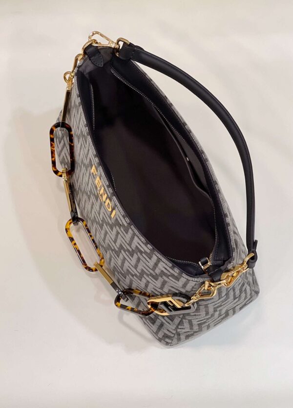 1:1 Replica Fendi O'Lock Zip Beige/Blue/Grey For Women 36cm / 14.2in 8BR805ALFVF1IQU
