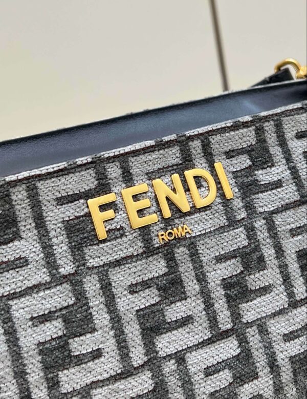 1:1 Replica Fendi O'Lock Zip Beige/Blue/Grey For Women 36cm / 14.2in 8BR805ALFVF1IQU