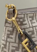 1:1 Replica Fendi O'Lock Zip Beige/Blue/Grey For Women 36cm / 14.2in 8BR805ALFVF1IQU