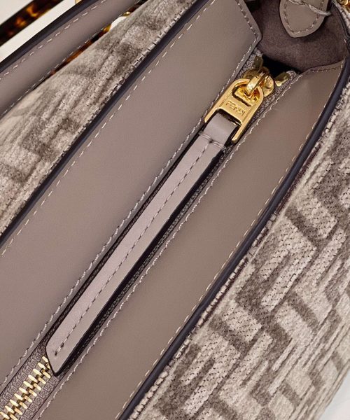 1:1 Replica Fendi O'Lock Zip Beige/Blue/Grey For Women 36cm / 14.2in 8BR805ALFVF1IQU